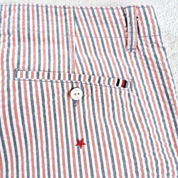 Tommy Hilfiger Red White Blue Stars & Stripes Seersucker Cotton Shorts Men's 36 - Picture 10 of 10